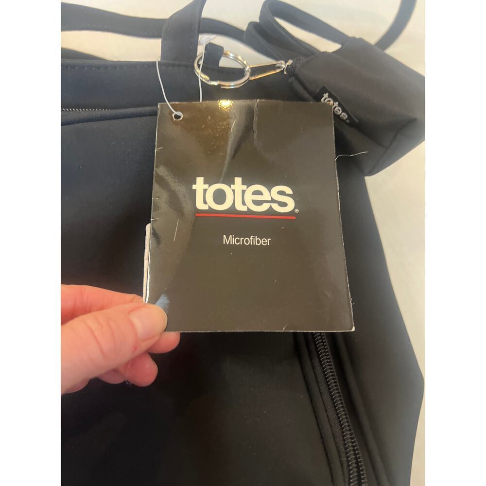 Totes black microfiber organizer tote bag black NWT - Picture 9 of 13